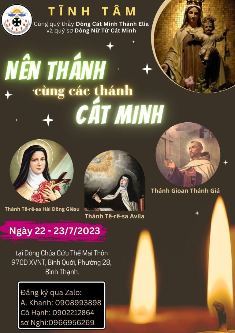 TĨNH TÂM – NÊN THÁNH CÙNG CÁC THÁNH CÁT MINH 2023